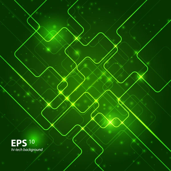 Abstract hi-tech dark green background. — Stock Vector