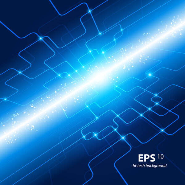 Abstract hi-tech blue background.