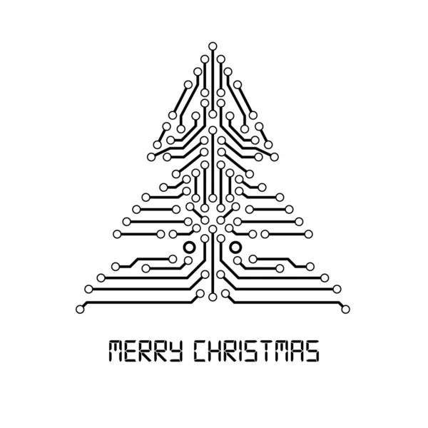 Vector árbol de Navidad. — Vector de stock