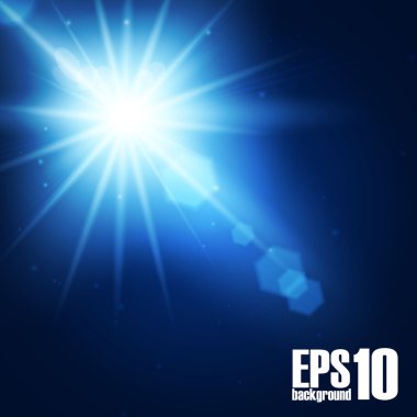 parlama ile gerçekçi yıldız patlaması.