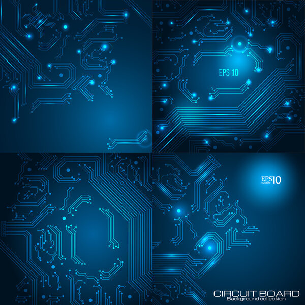Set of technology backgrounds.