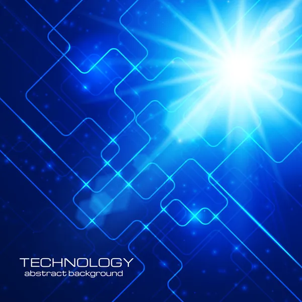 Hallo-technologie abstract blauwe achtergrond. — Stockvector