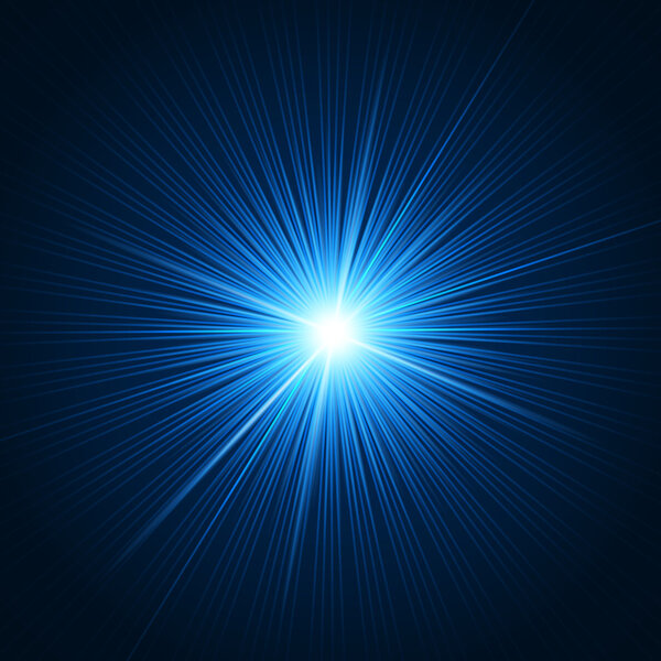 Realistic star burst with flare.