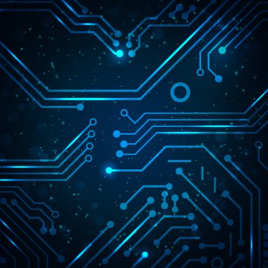 Soyut teknoloji mavi arkaplan.