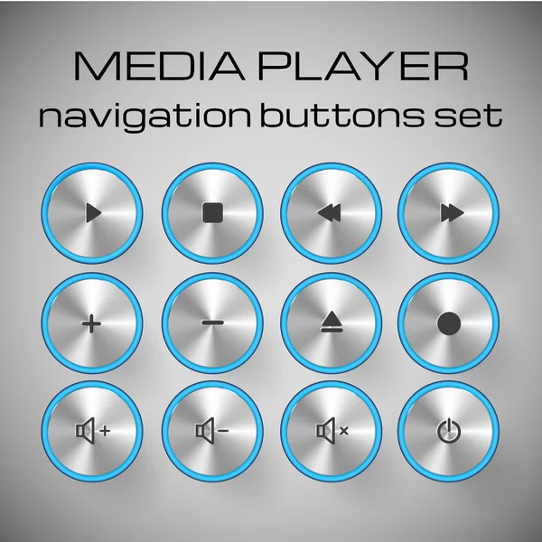 medya kontrol düğme kümesi.