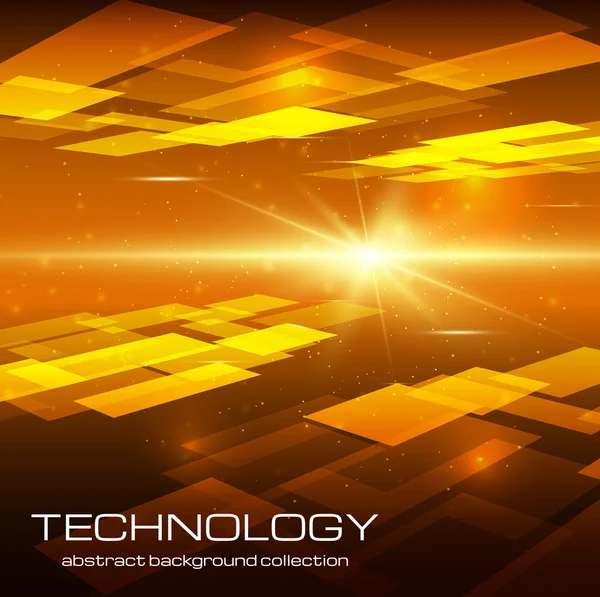 Abstract yellow technology background — Stock Vector