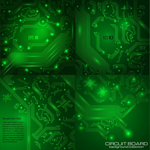 Set of technology backgrounds — Stock Vector