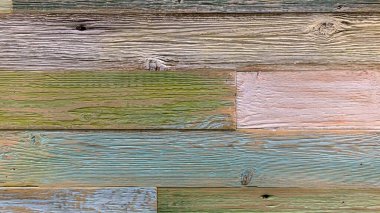 Yatay olarak dizilmiş eski, eski, köhne ahşap tahtaların arka planı. Kapat.