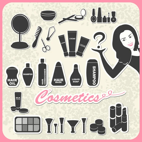 Set of cosmetics — Stock Vector