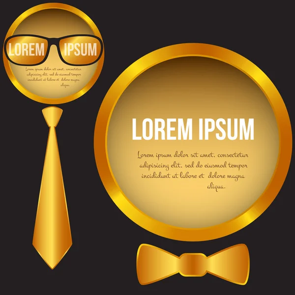 Burbuja decorativa hombre de oro discurso — Vector de stock