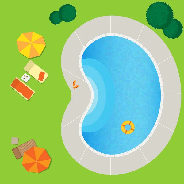 Yüzme Havuzu — Stok Vektör