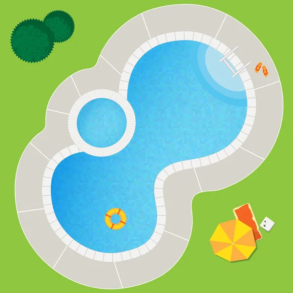 Piscine et piscine — Image vectorielle