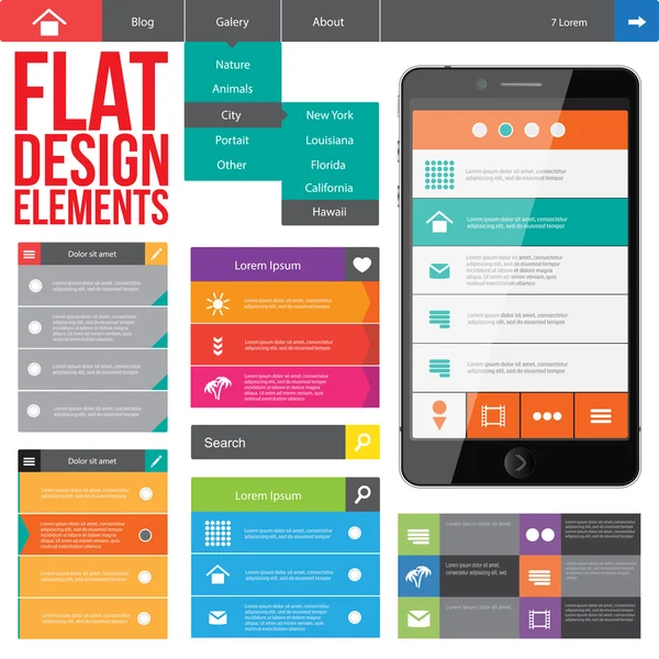 Design de web plana Gráficos Vetores