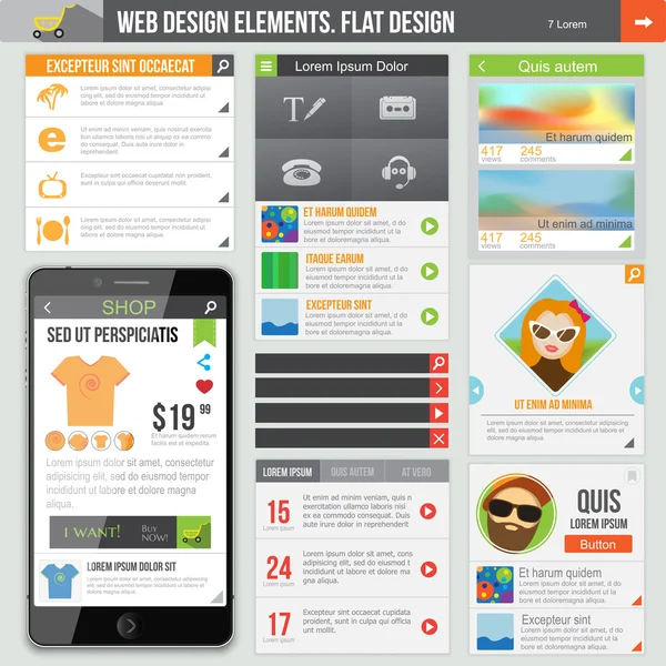 Design de web plana —  Vetores de Stock