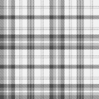 Siyah ve beyaz ekose desenli. Klasik damalı soyut dokular. Tartan. Tek renkli İskoç kafesi. Kumaşlar, gömlekler ve tekstil üzerine yazma vektör grafikleri.