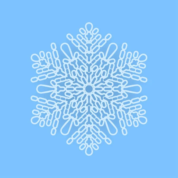 Kort Sneeuwvlokje Symbool Nieuwjaarsdruk Het Winter Design Element Geïsoleerd Een — Stockvector