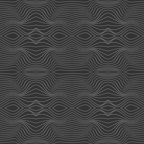 Wellenförmige Lineare Abstrakte Textur Relief Schwarzweißer Hintergrund Mit Optischer Täuschung — Stockvektor