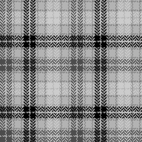 Sill Och Strömming Svartvitt Mönster Abstrakt Sömlös Tartan Tapet Modern — Stock vektor