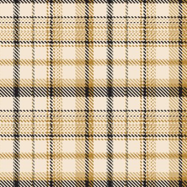 Ekose desenli. Sarı, gri, arka plan kontrol edildi. Tartan kafesi soyut dokusu. Kumaş, gömlek, tekstil, perde ve masa örtüsü üzerine vektör grafikleri.