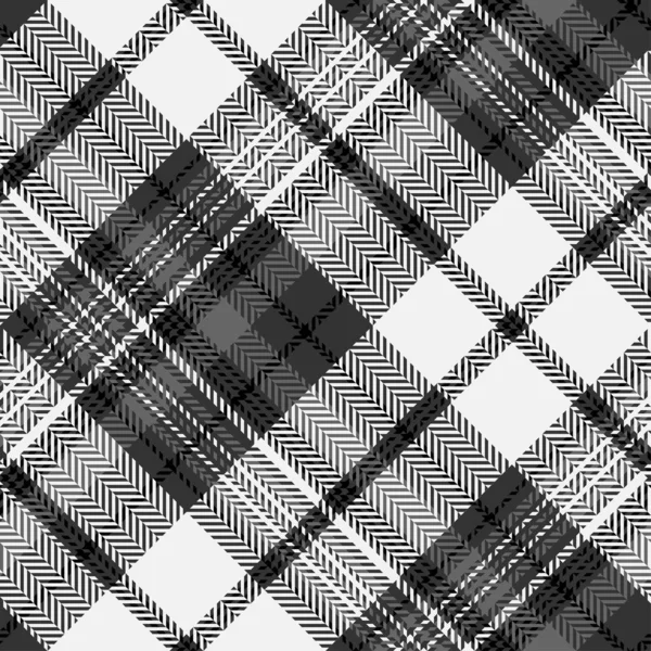 Zwart Wit Ruitpatroon Visgraat Abstract Naadloze Tartan Behang Moderne Mode — Stockvector