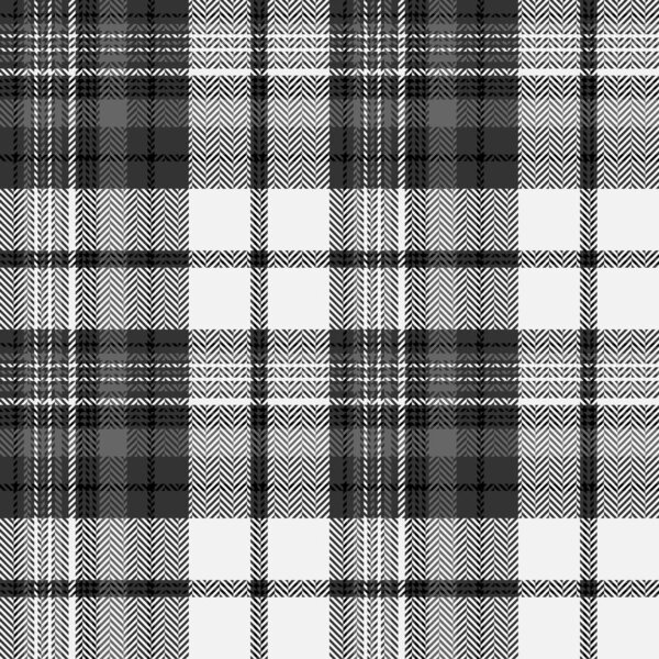 Black and white plaid pattern herringbone. Abstract seamless tartan wallpaper. Modern fashion cage texture. Vector graphics of printing on fabrics, shirts, textiles, curtains.