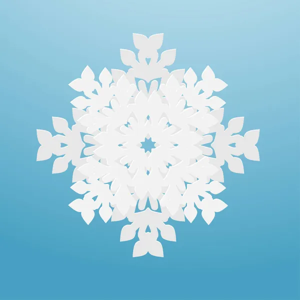 Sneeuwvlok Abstract Symbool Blauw Wit Nieuwjaars Print Het Winter Design — Stockvector