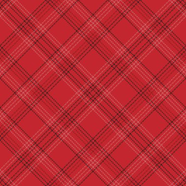 Ekose desenleri kontrol et. Kırmızı, gri geometrik ringa kemiği arkaplan dokusu. İskoç moda kafesi. Kumaş, gömlek, tekstil, perde ve masa örtüsü üzerine vektör grafikler.