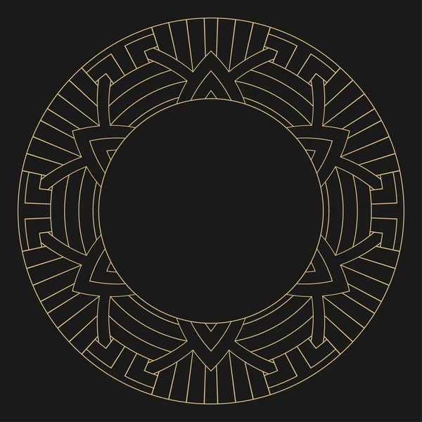 Metin için yeri olan doğrusal dekoratif çerçeve. Minimalist vektör süsü. Monogram, tebrik kartı, düğün davetiyesi. Vektör grafikleri.