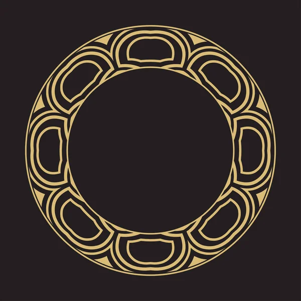 Geometrik dairesel şekilli çerçeveler. Lüks malların, logoların, monogramların tasarım elementlerinin sanat süsü. Vektör illüstrasyonu.