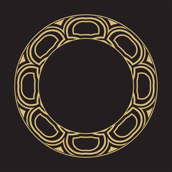 Geometriska Cirkulära Snygga Ramar Konstprydnad Inslag Utformningen Lyxvaror Logotyper Monogram Stockillustration