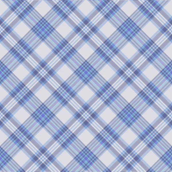 Padrão Sem Costura Xadrez Azul Fundo Cinza Checkered Tartan Gaiola — Vetor de Stock