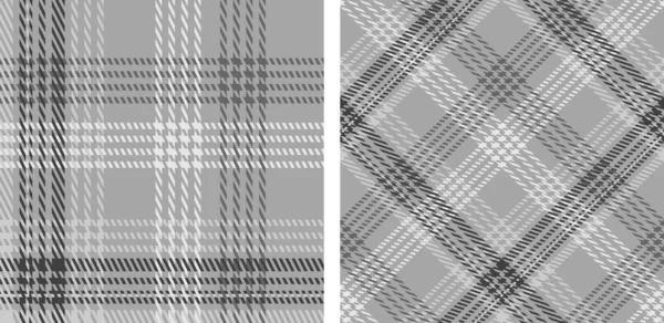 Siyah ve beyaz ekose desenli. Soyut, dikişsiz tartan duvar kağıdı. Modern moda kafes dokusu. Kumaşlar, gömlekler, tekstil ve perdeler üzerindeki baskı vektör grafikleri.
