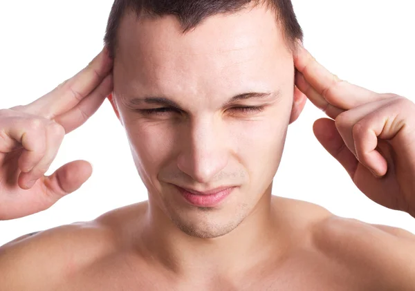 Problem with head or brain disease headache — Stock Photo, Image