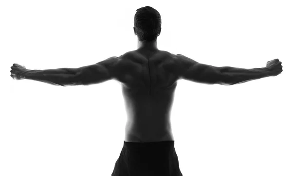 Manliga ryggraden siluett — Stockfoto