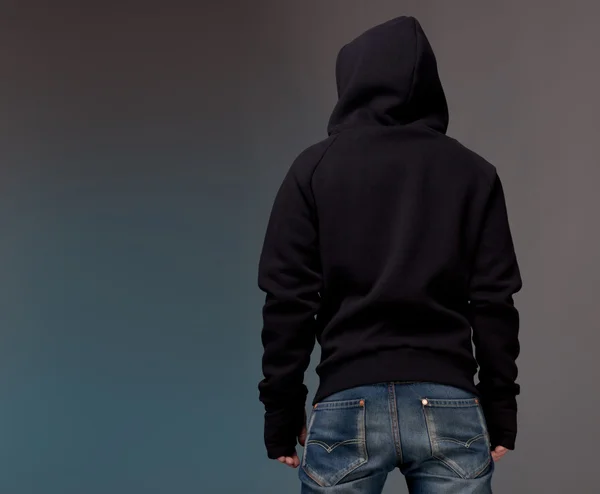 black hoodie guy