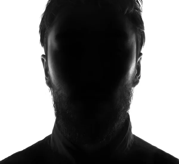 Onbekende mannelijke silhouet — Stockfoto
