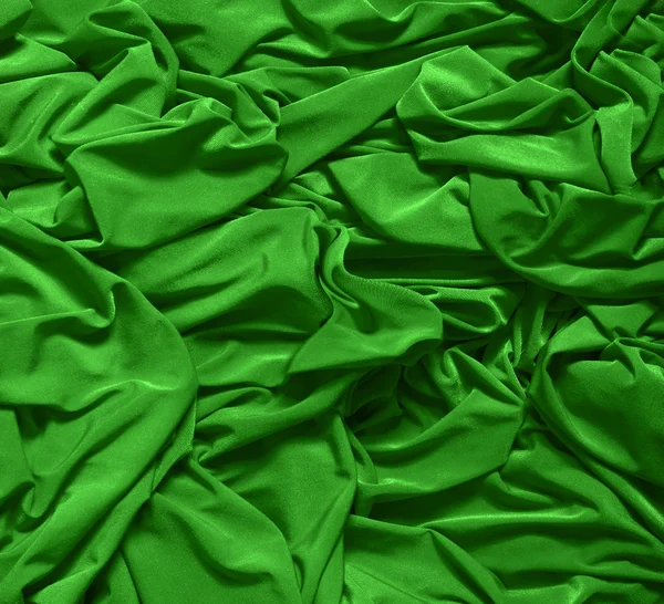 Verde pano de cetim luxuoso fundo — Fotografia de Stock