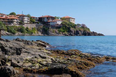 Bulgaristan 'ın Sozopl kentindeki deniz körfezi manzarası