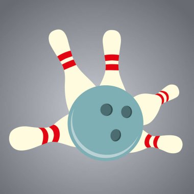 Bowling topu ve beş lobut.