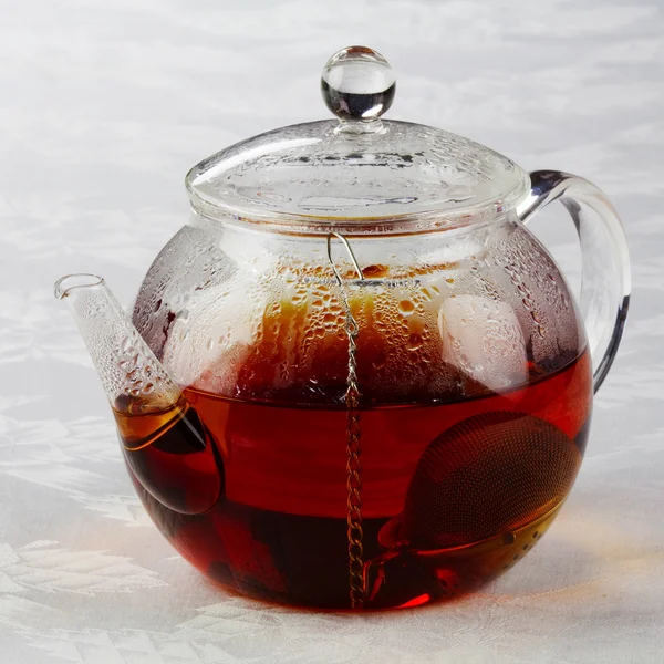 Czajniczek z herbatą sitko — Zdjęcie stockowe