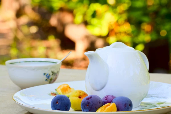 Summer morning tea — Stock Photo, Image