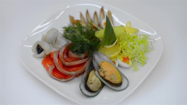 Frutti di mare — Video Stock