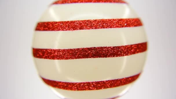 Beige glass christmas ornament FullHD 1080p — Stock Video