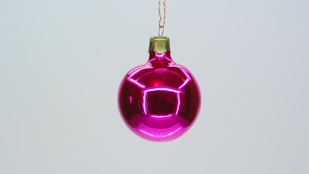 Ornement de Noël en verre rose FullHD 1080p 