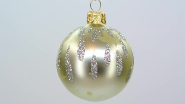 Ornement de Noël en verre blanc avec motif argent FullHD 1080p 