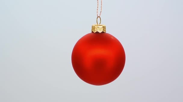 Rood glas christmas ornament fullhd 1080p — Stockvideo