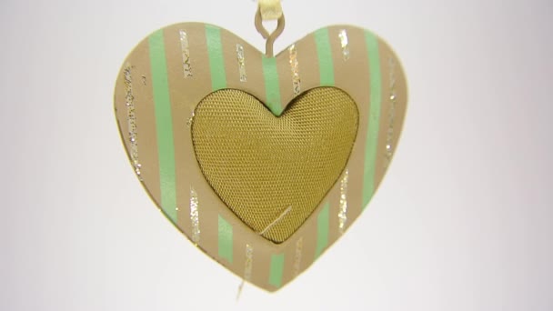Metalowe serca ornament fullhd 1080p — Wideo stockowe