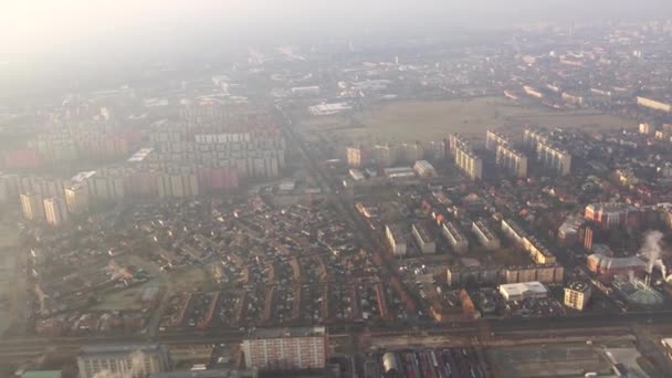 从飞机上俯瞰布达佩斯的城市 — 图库视频影像
