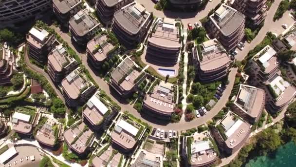 Drone widok ekskluzywny Dukley nadmorski kompleks hotelowy — Wideo stockowe