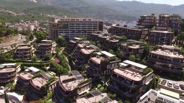 Dukley apartamentos terraço do hotel. Vista aérea — Vídeo de Stock